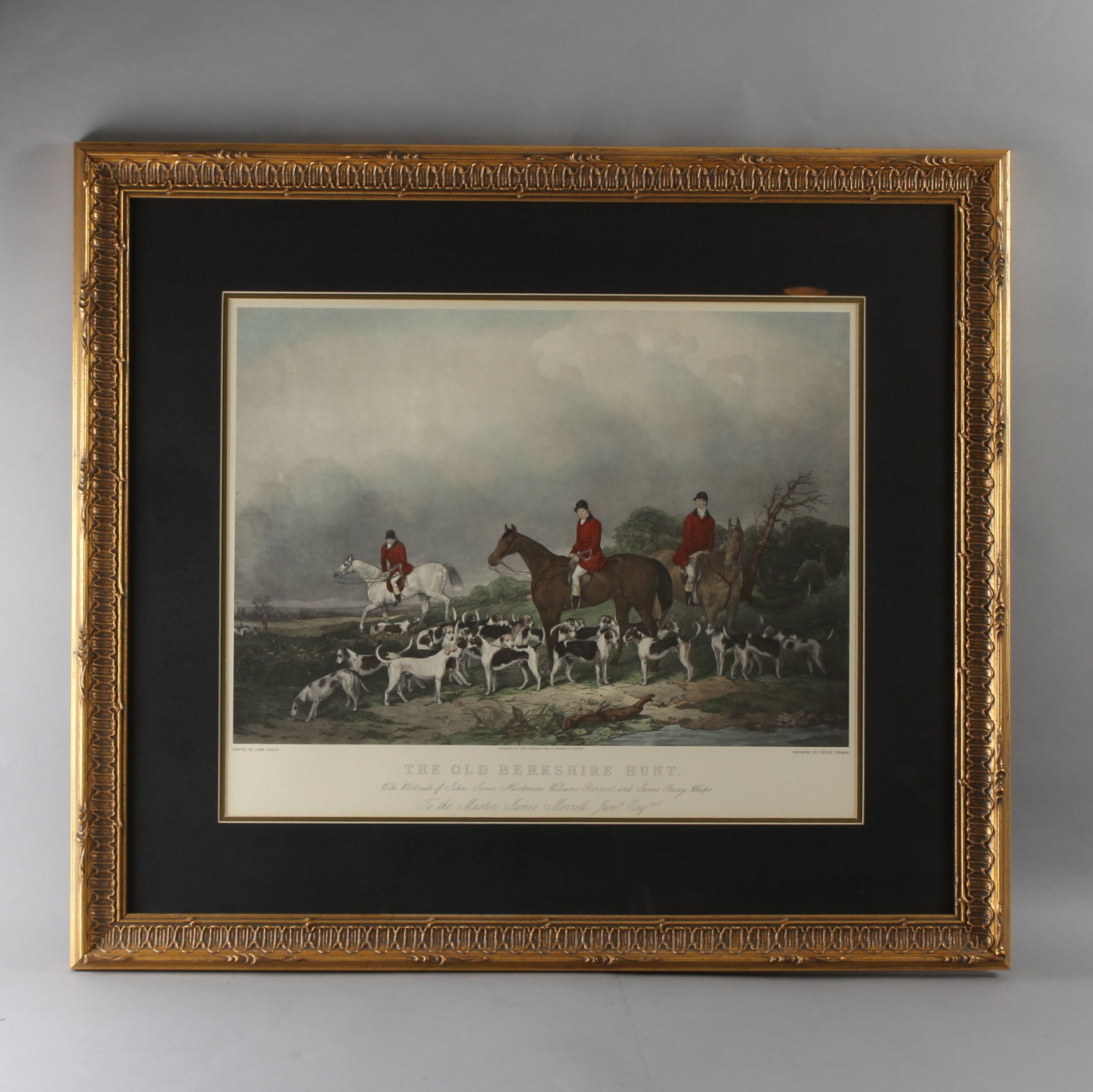 "The Old Berkshire Hunt" Hand-Colored Thomas Engraving by John Goode