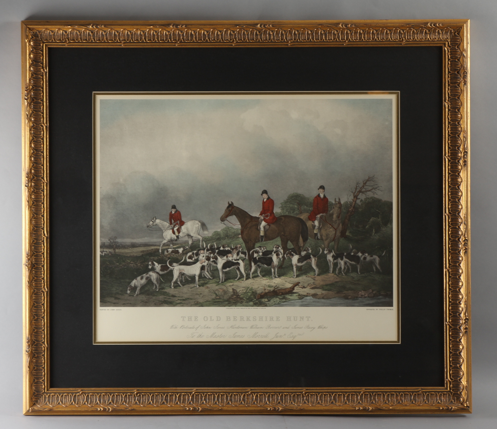 "The Old Berkshire Hunt" Hand-Colored Thomas Engraving by John Goode