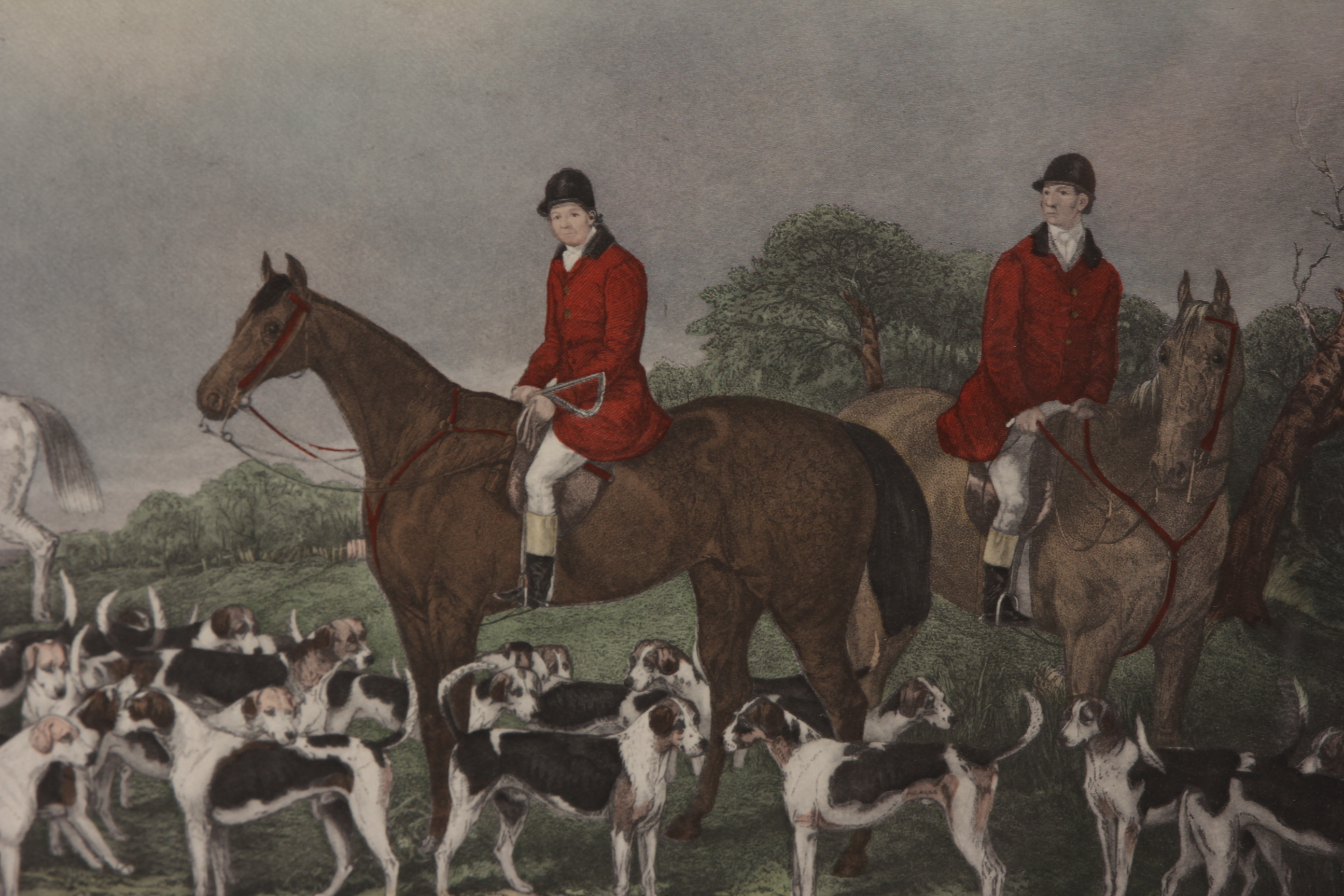 "The Old Berkshire Hunt" Hand-Colored Thomas Engraving by John Goode