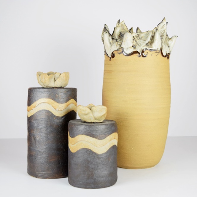 Mary Ann Wurst Hand Thrown Pottery Vase