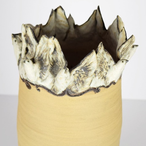 Mary Ann Wurst Hand Thrown Pottery Vase