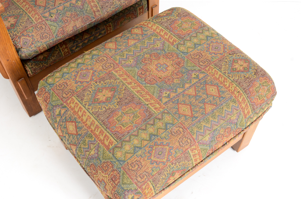 Flexsteel Mission Style Chair and Ottman