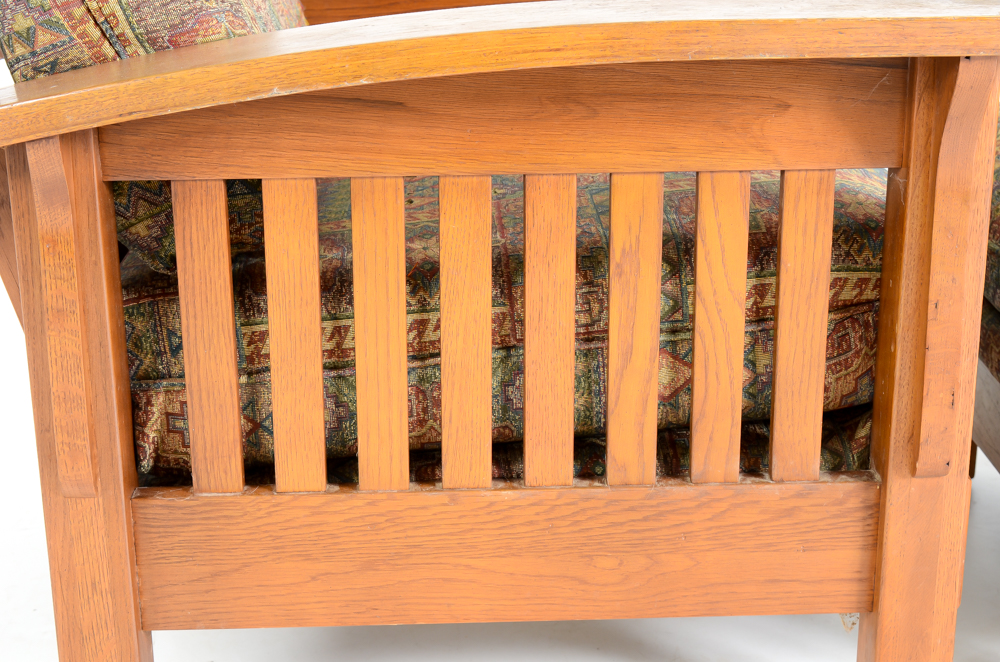 Flexsteel Mission Style Chair and Ottman