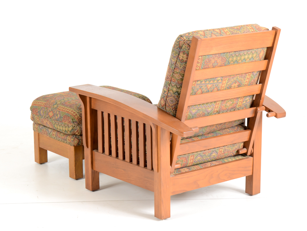 Flexsteel Mission Style Chair and Ottman