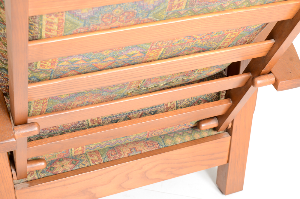 Flexsteel Mission Style Chair and Ottman