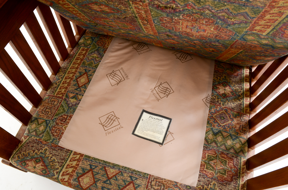 Flexsteel Mission Style Chair and Ottman