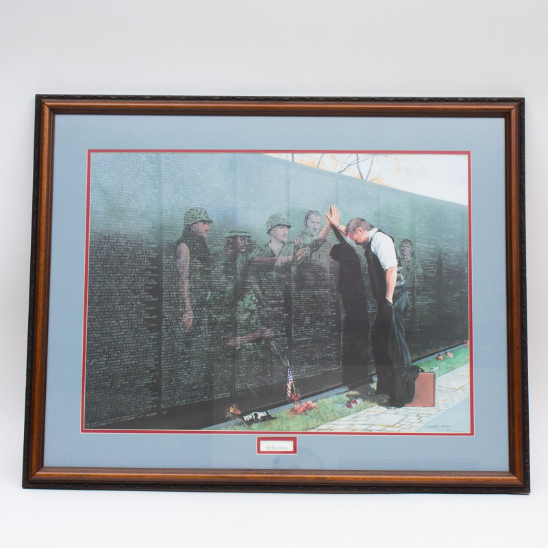 Vietnam War Theme "Reflections" Lithograph by Lee Teter