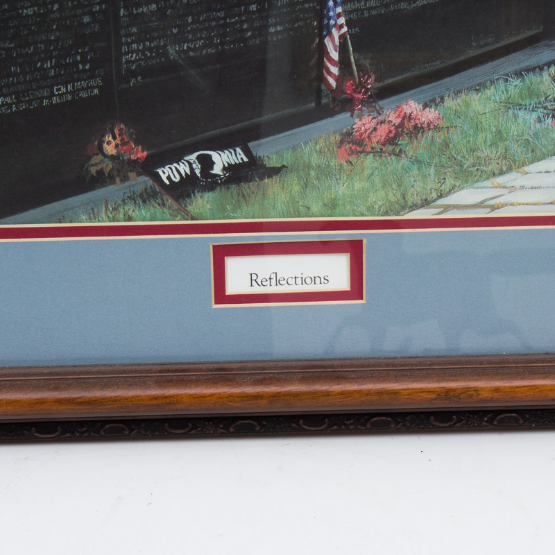 Vietnam War Theme "Reflections" Lithograph by Lee Teter