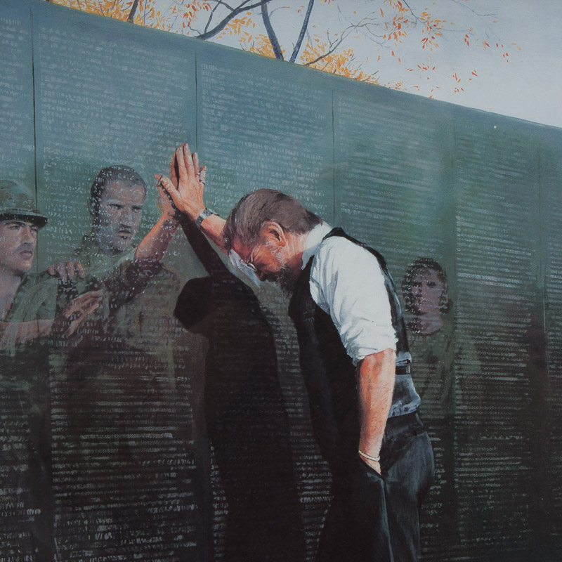 Vietnam War Theme "Reflections" Lithograph by Lee Teter