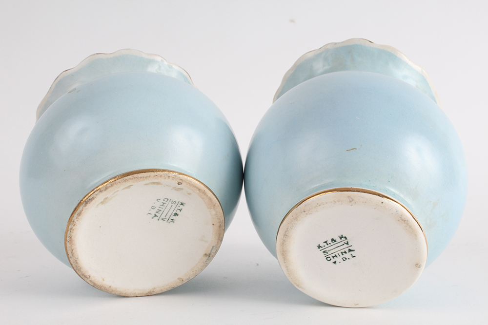 Circa 1925 Knowles, Taylor & Knowles Baby Blue Utilitarian China