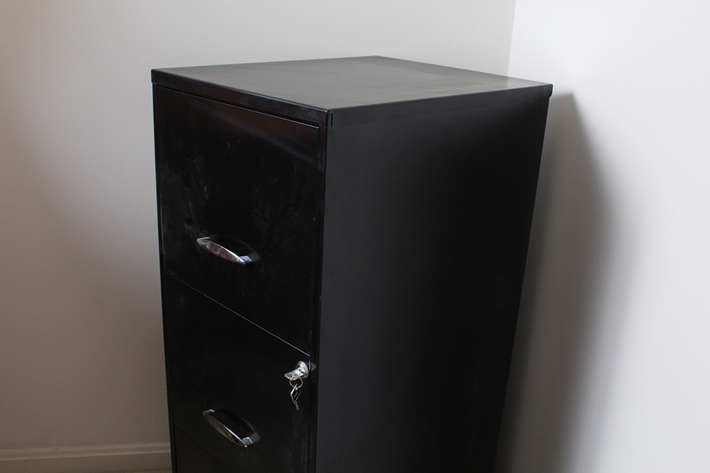 Three Drawer Lockable Filing Cabinet