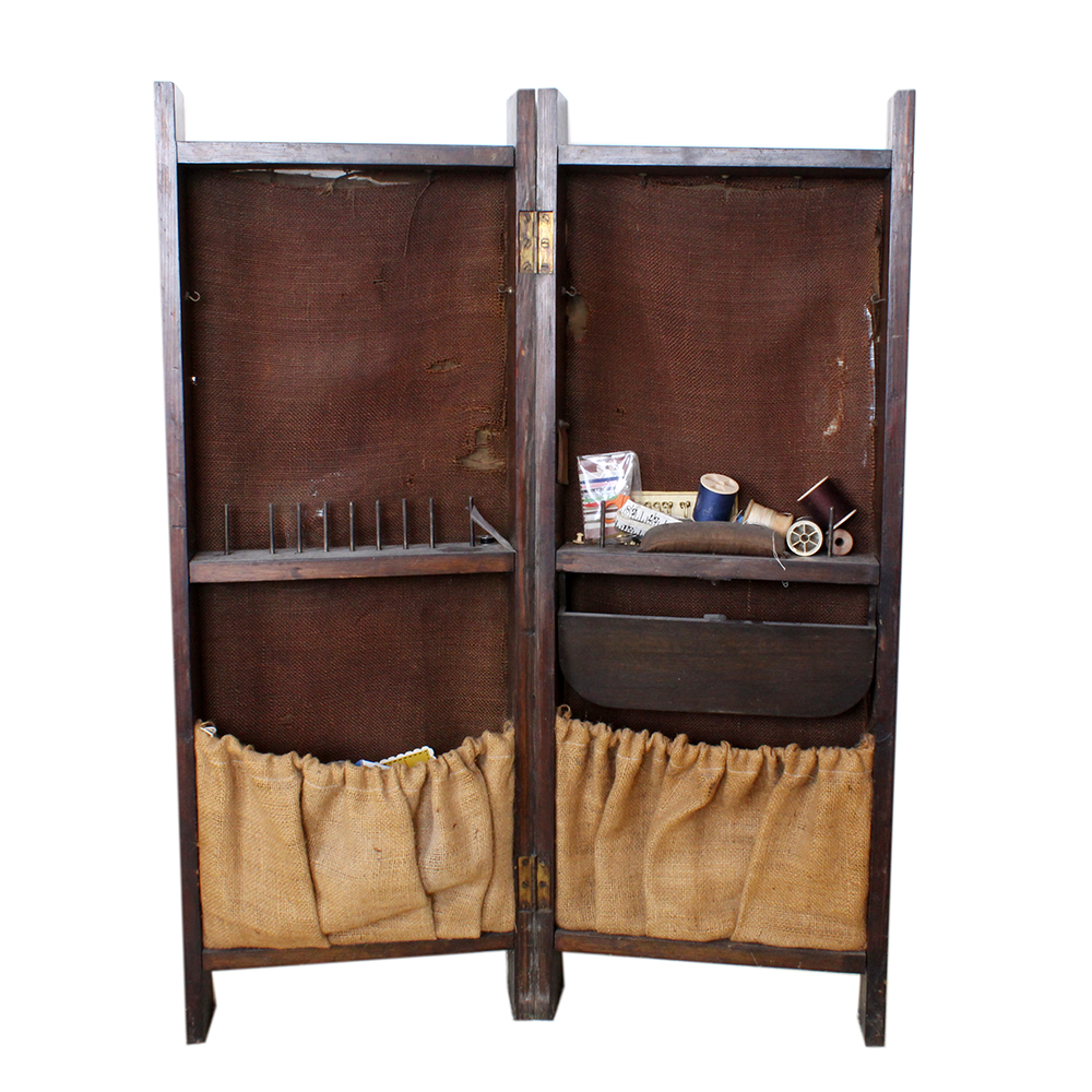 Antique Sewing Travel Case