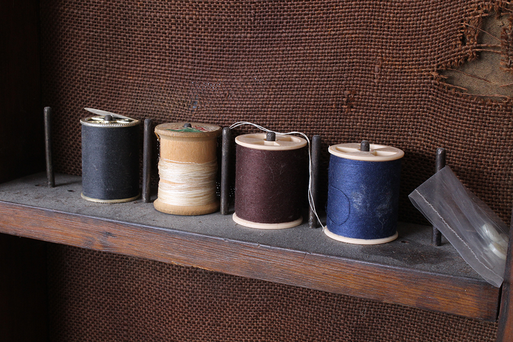 Antique Sewing Travel Case