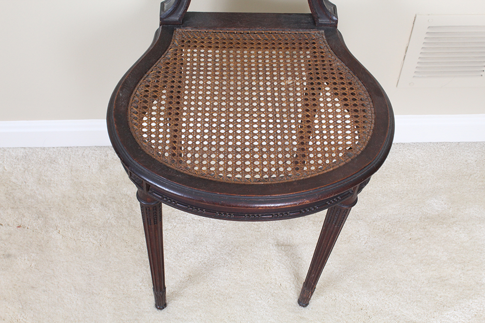 Antique Rosewood Cane Chair