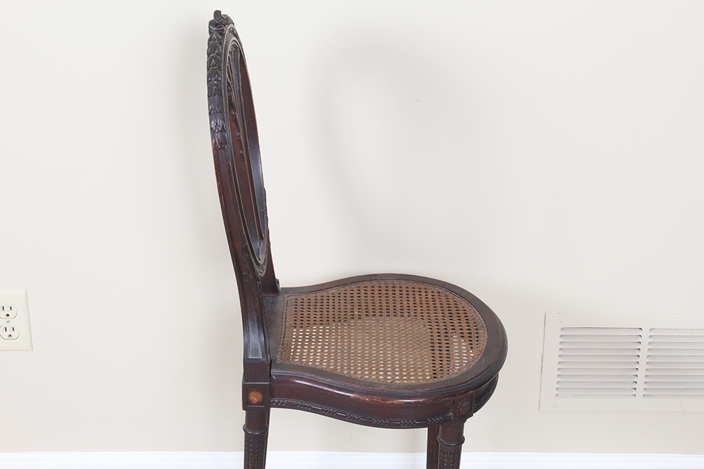 Antique Rosewood Cane Chair