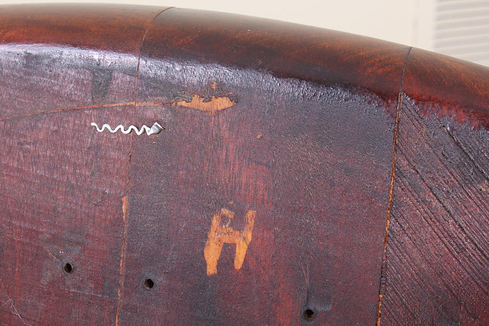 Semi-Antique Child's Rocking Chair with Mahogany Finish