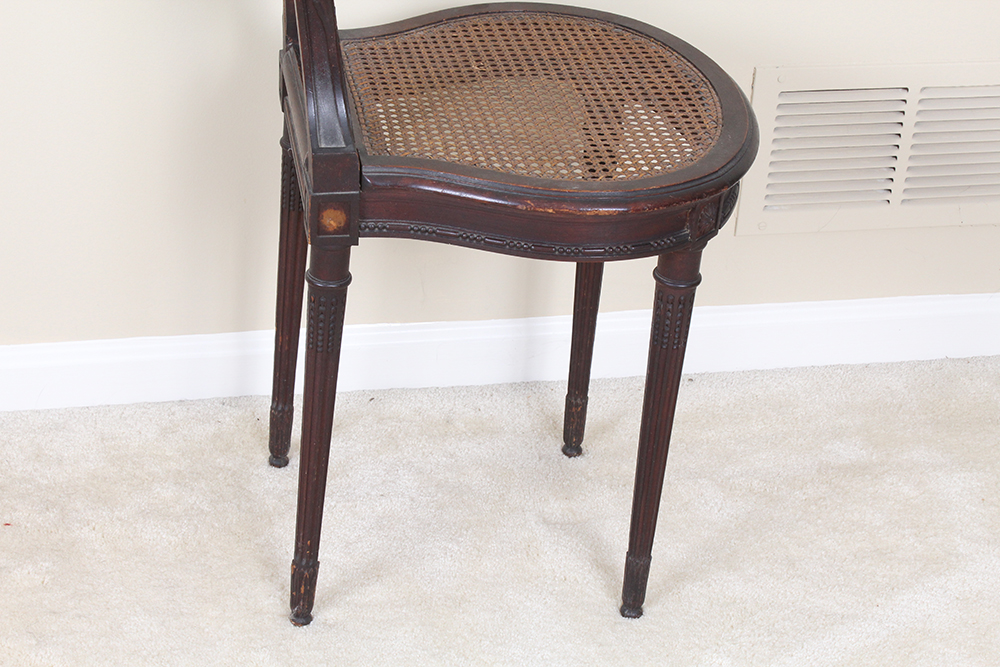 Antique Rosewood Cane Chair