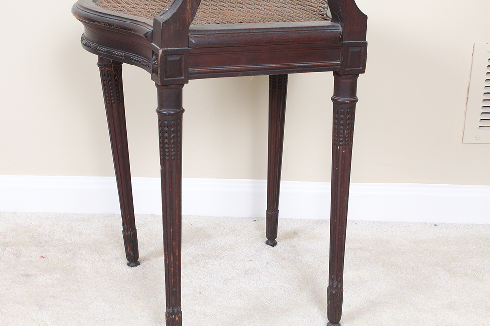 Antique Rosewood Cane Chair