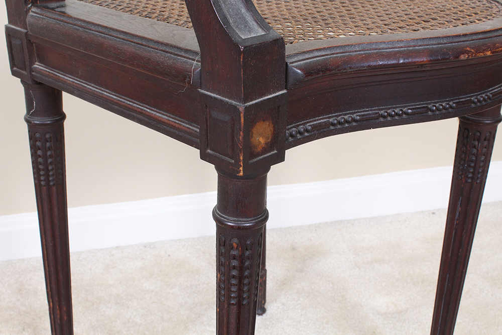 Antique Rosewood Cane Chair