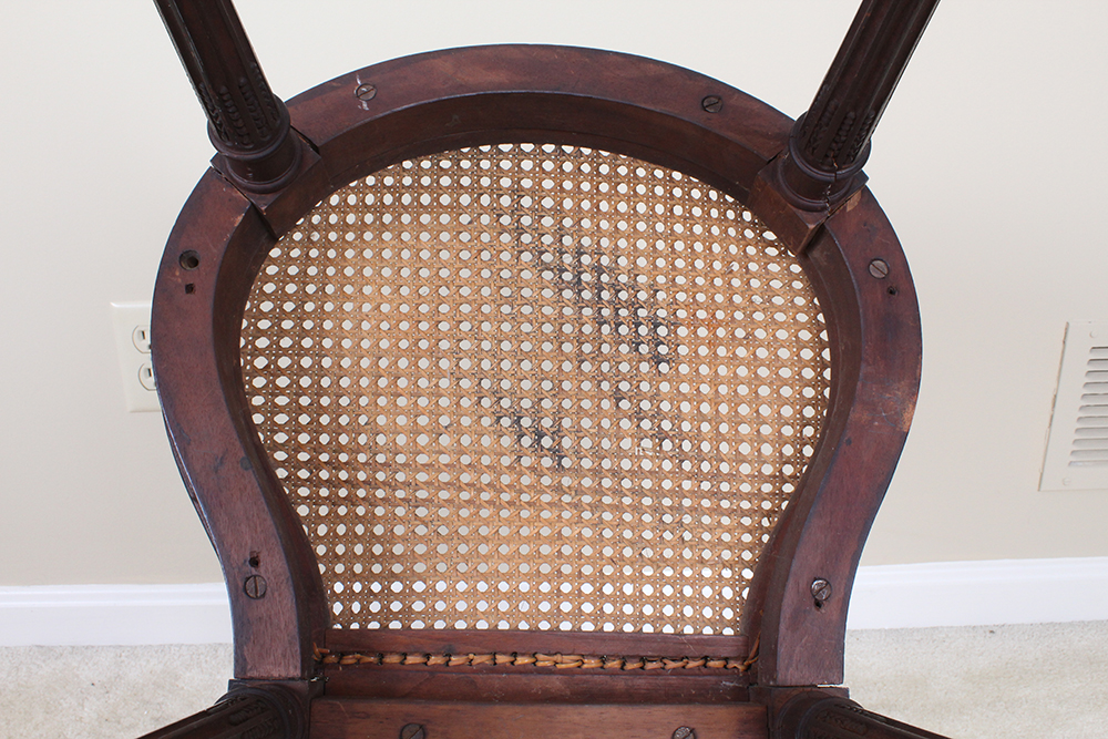 Antique Rosewood Cane Chair