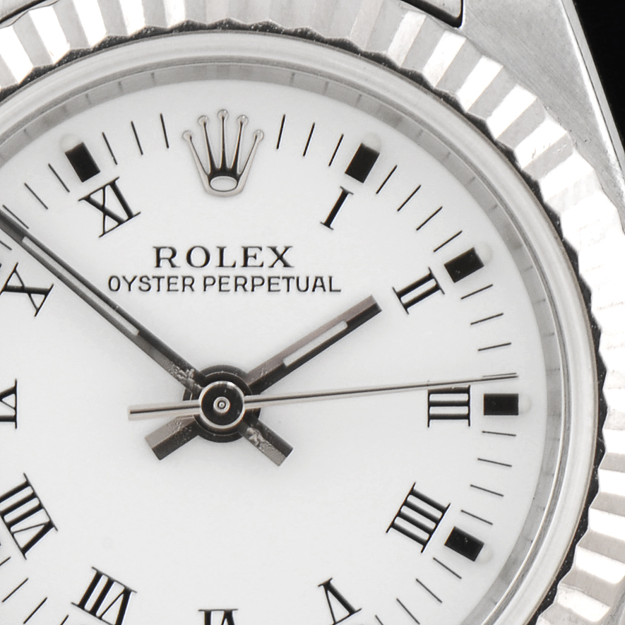 Women's Rolex Perpetual Steel and 18k White Gold 76094 Oyster Watch