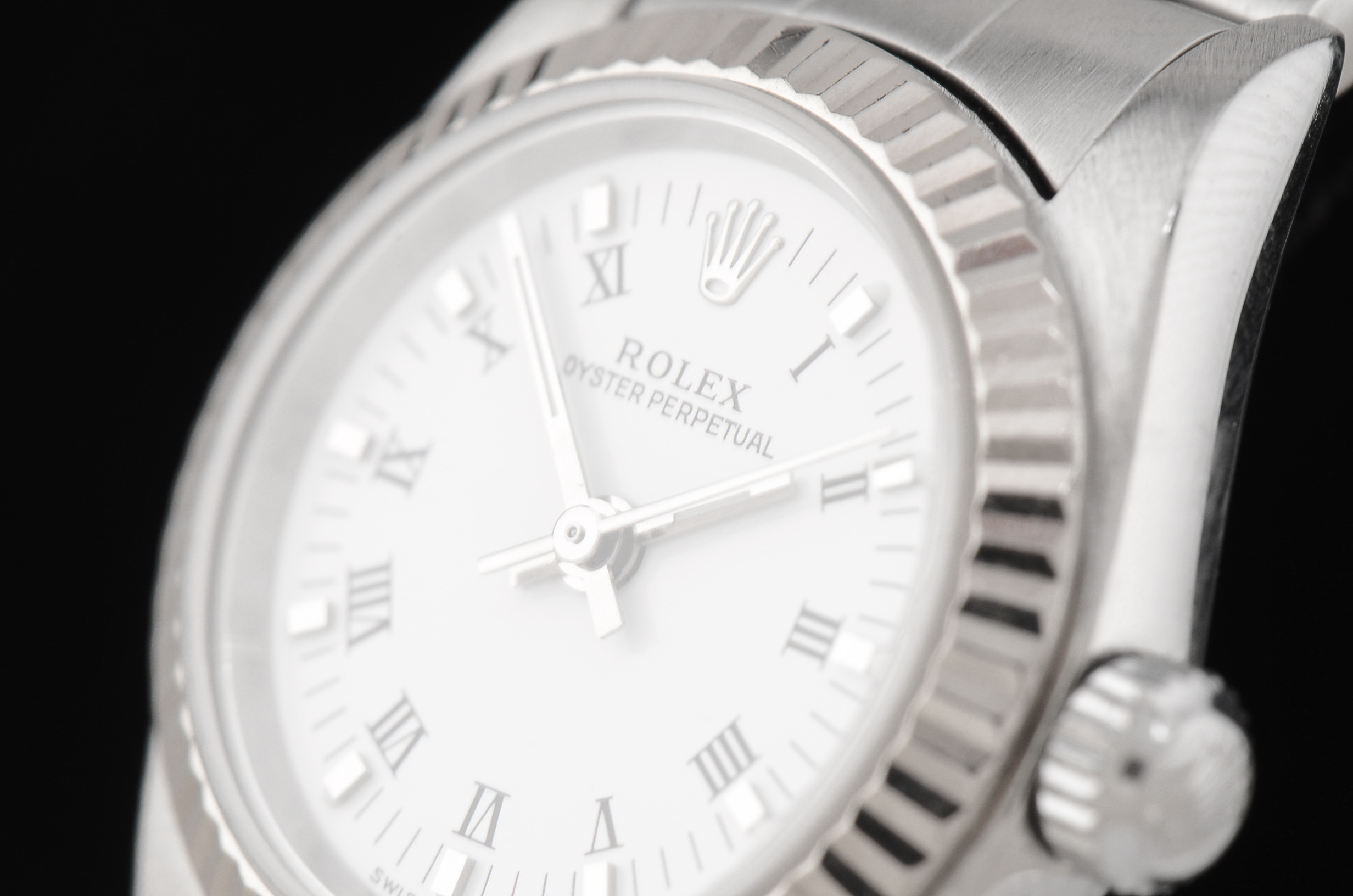 Women's Rolex Perpetual Steel and 18k White Gold 76094 Oyster Watch