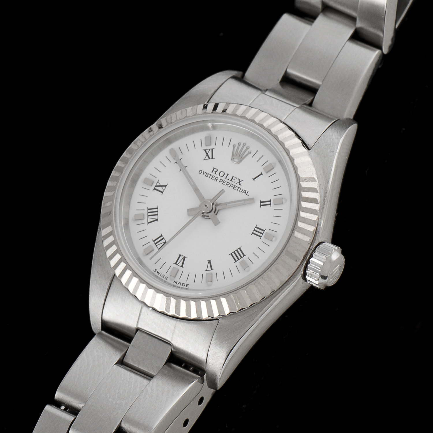 Women's Rolex Perpetual Steel and 18k White Gold 76094 Oyster Watch