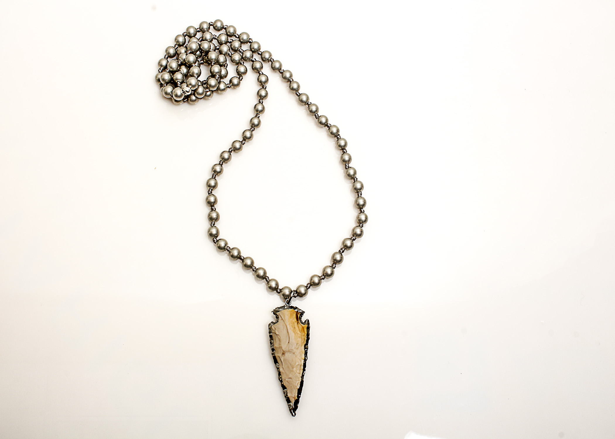 Mother of Pearl Flat Disc Necklace