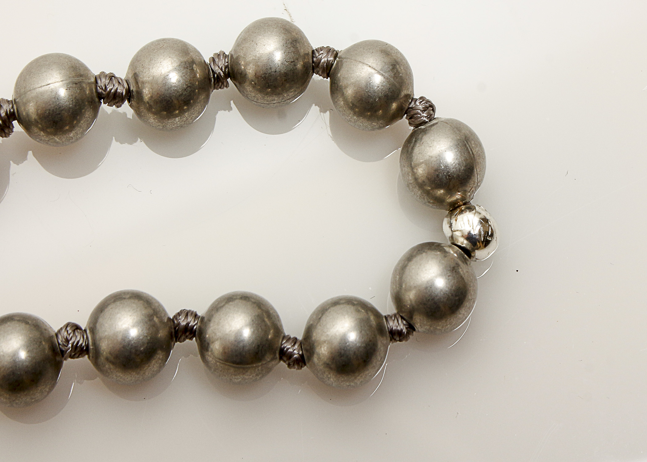 Mother of Pearl Flat Disc Necklace