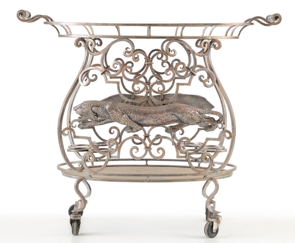 Janice Minor Iron Bar Cart for Neiman Marcus