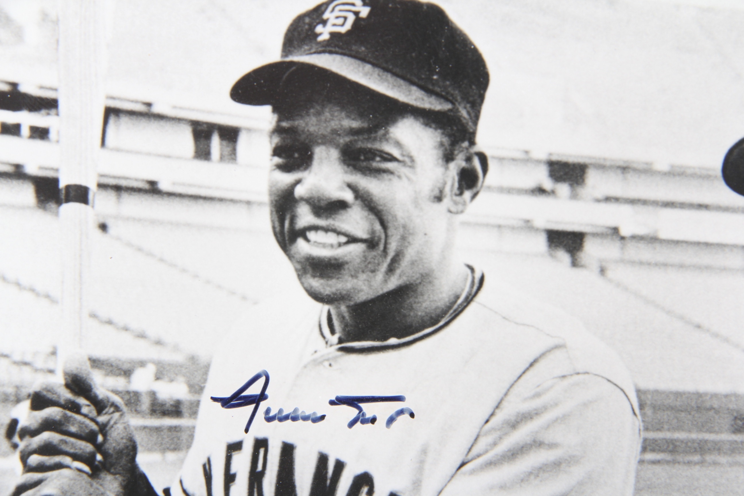 Willie Mays and Hank Aaron Signed Photograph Plaque