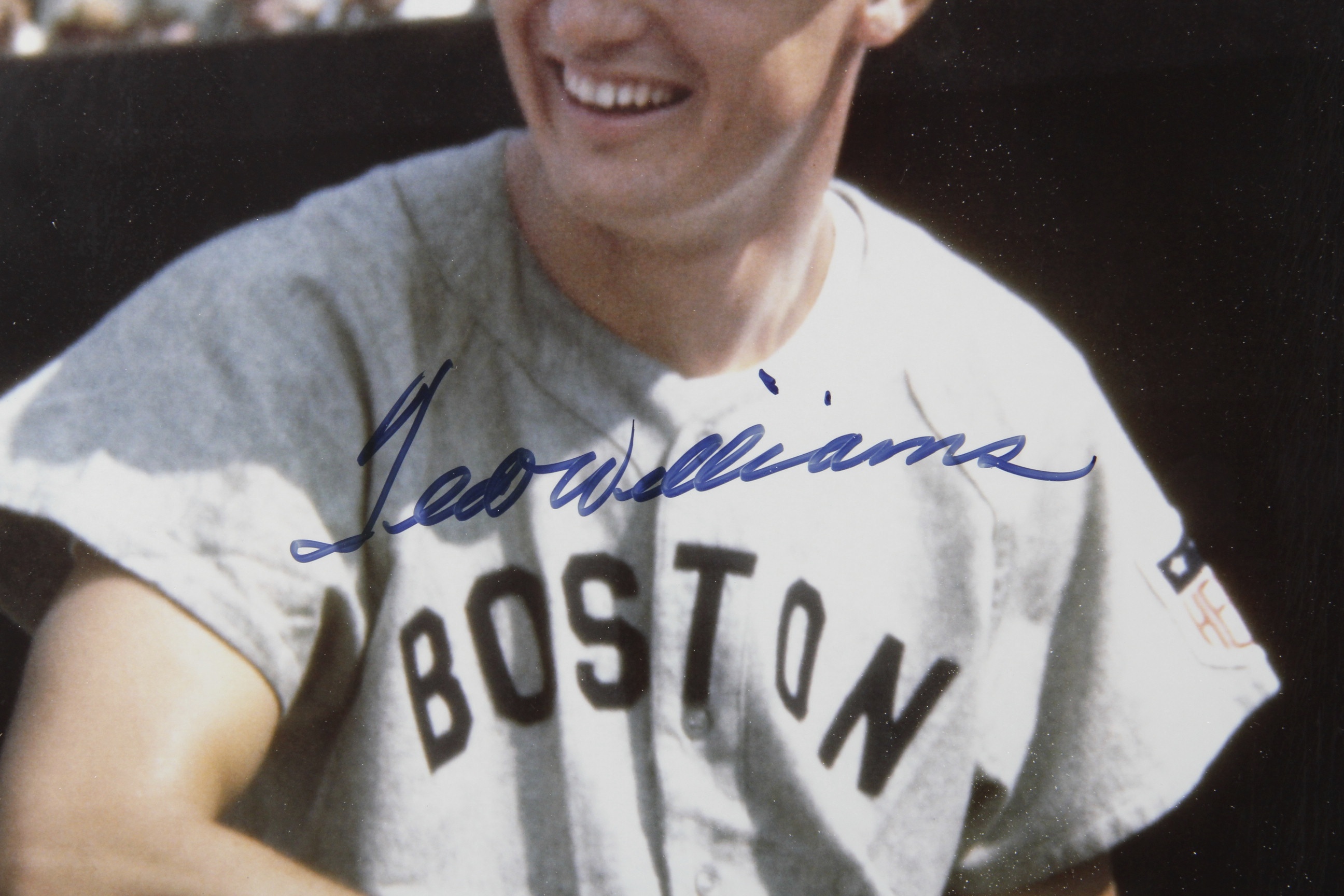 Ted Williams Signed Photograph Picturing Babe Ruth