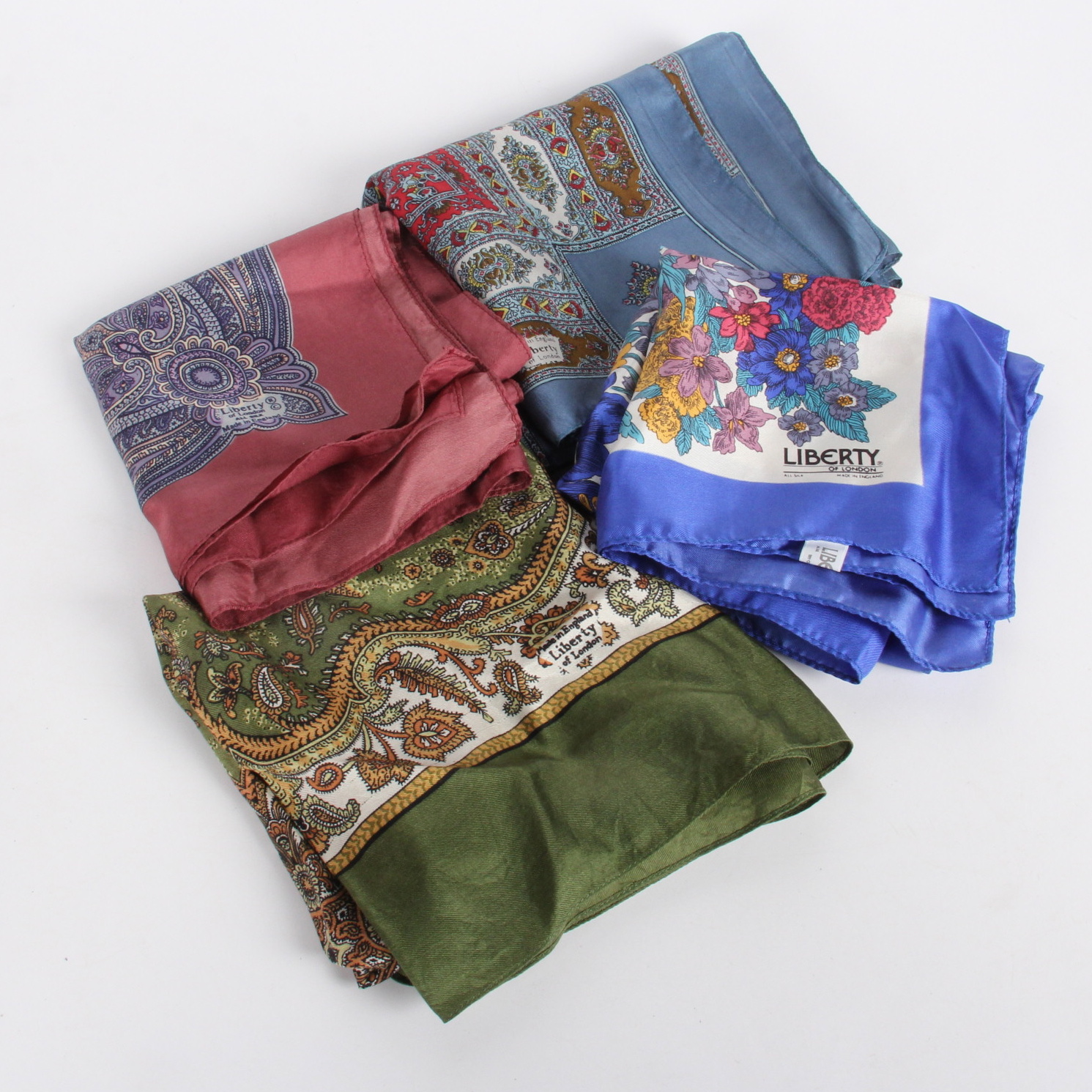 Four Vintage Liberty of London Silk Scarves and More