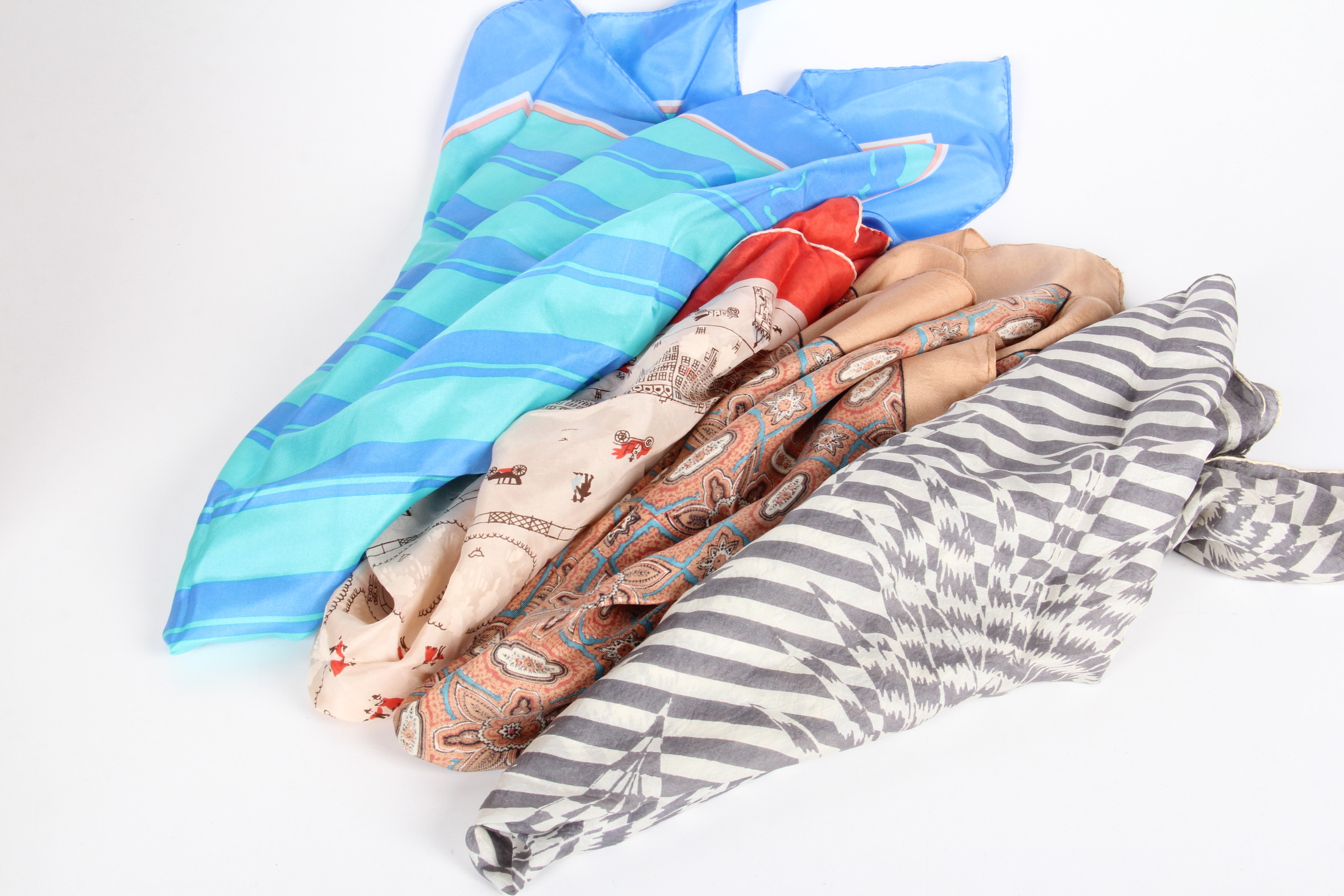 Four Vintage Liberty of London Silk Scarves and More