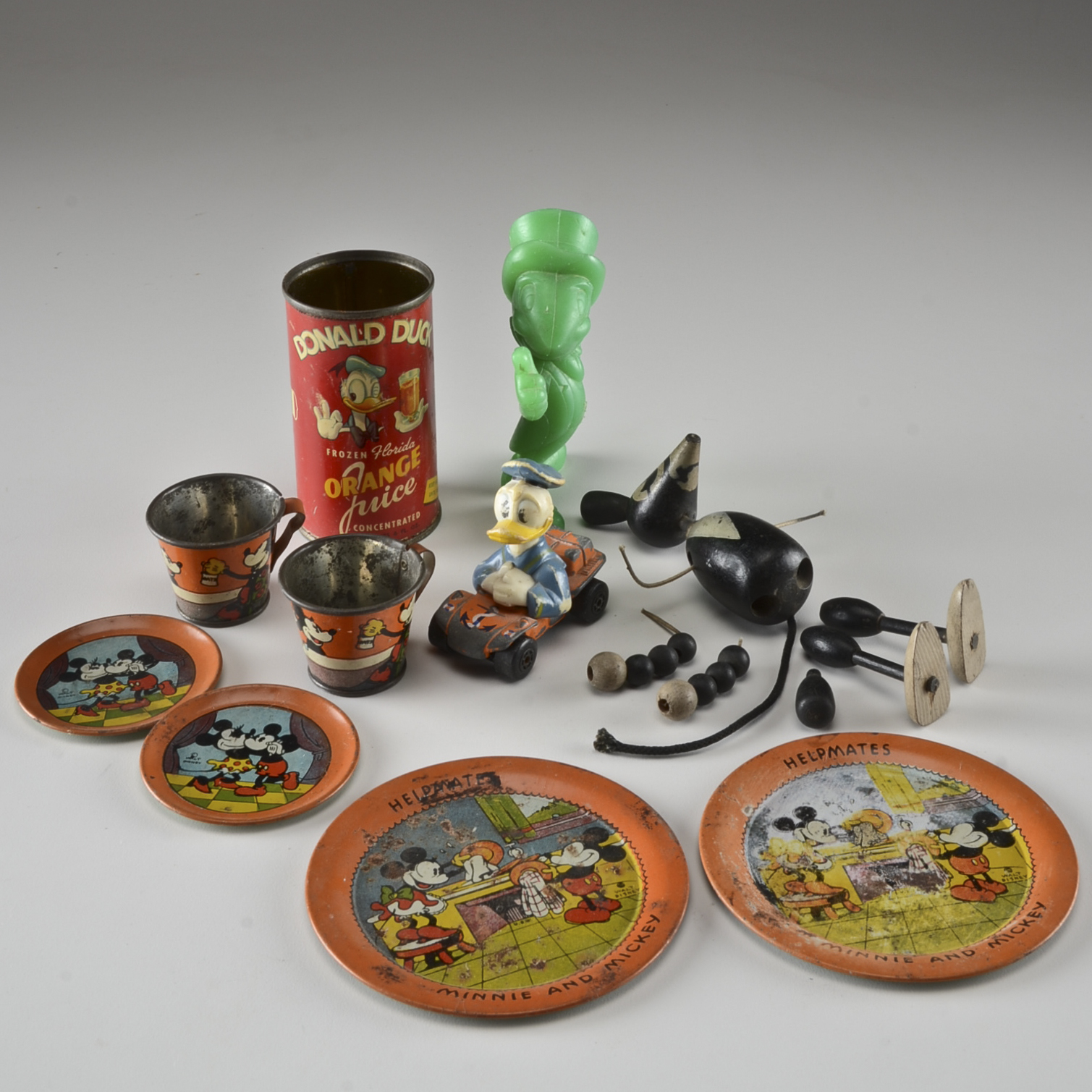Walt Disney Mickey Mouse, Donald Duck and Jiminy Cricket Collectables
