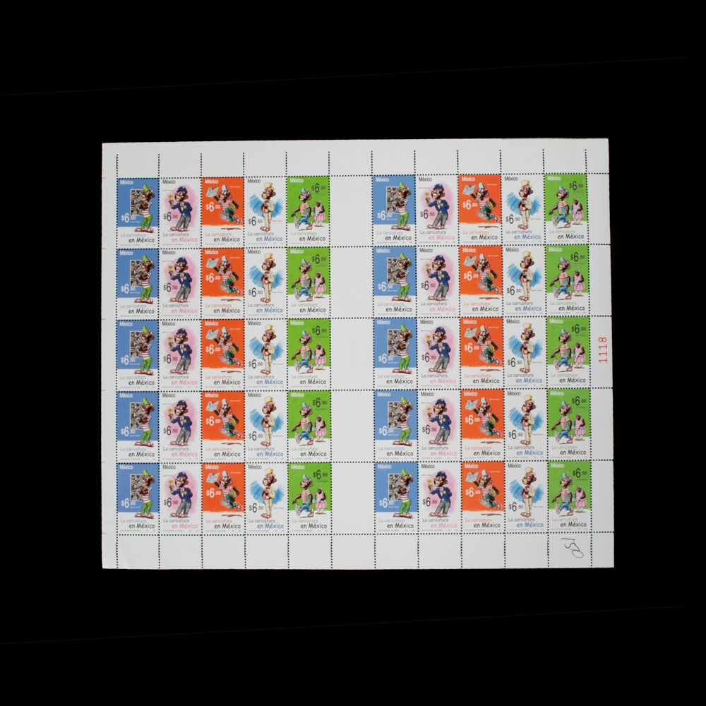 Memín Pinguín "La Caricatura en Mexico" Stamp Sheet