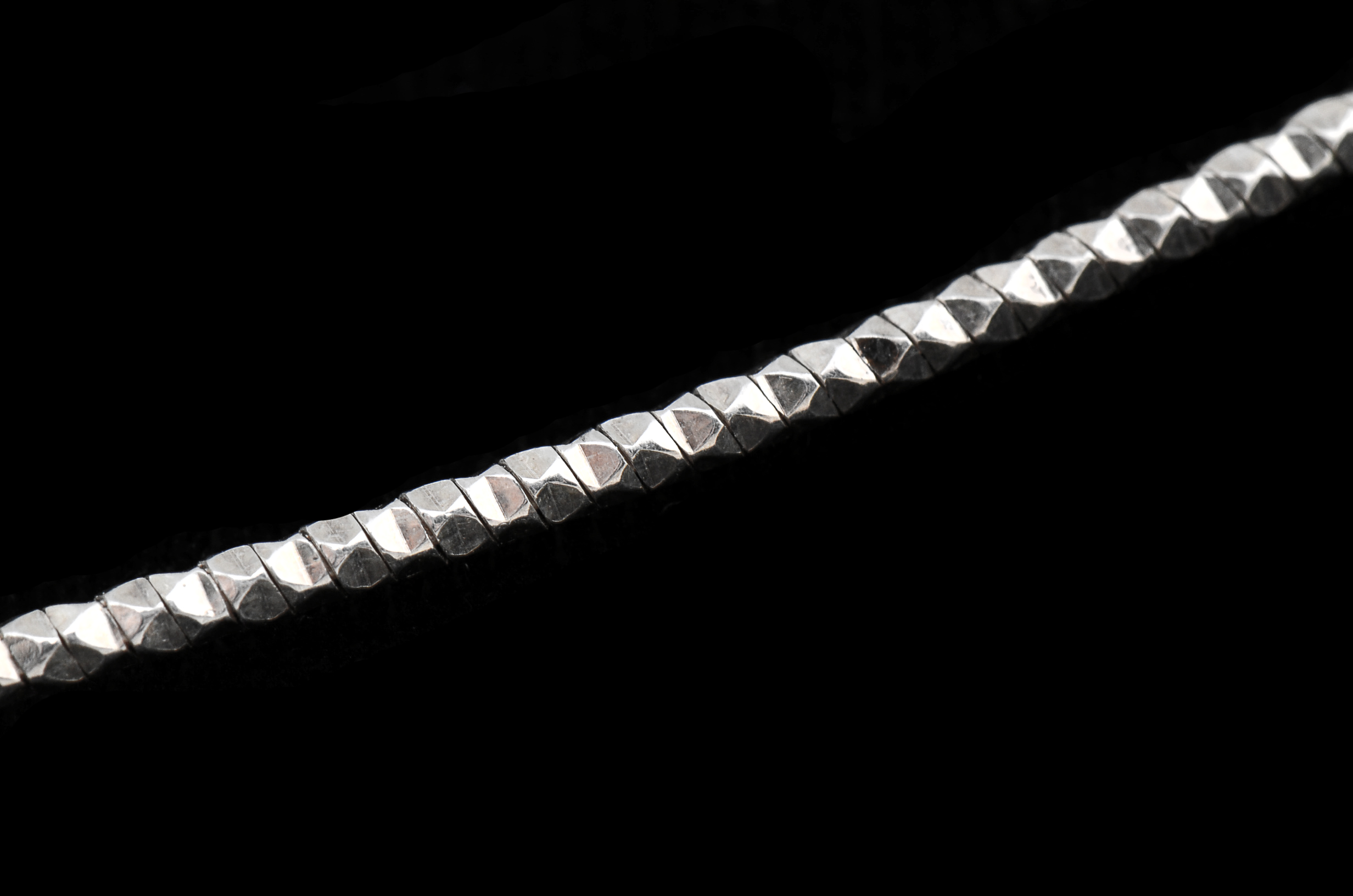 Sterling Silver Necklace with E. Willie Signed Lava Rock and Crystal Rhinestone Cross Pendant