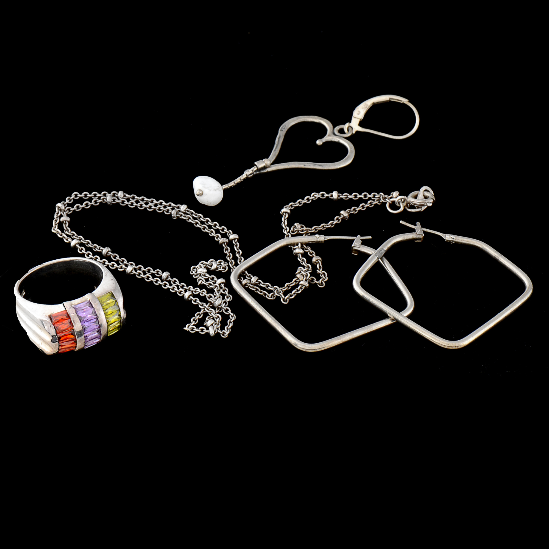 Group of Sterling and Silver Tone Jewelry