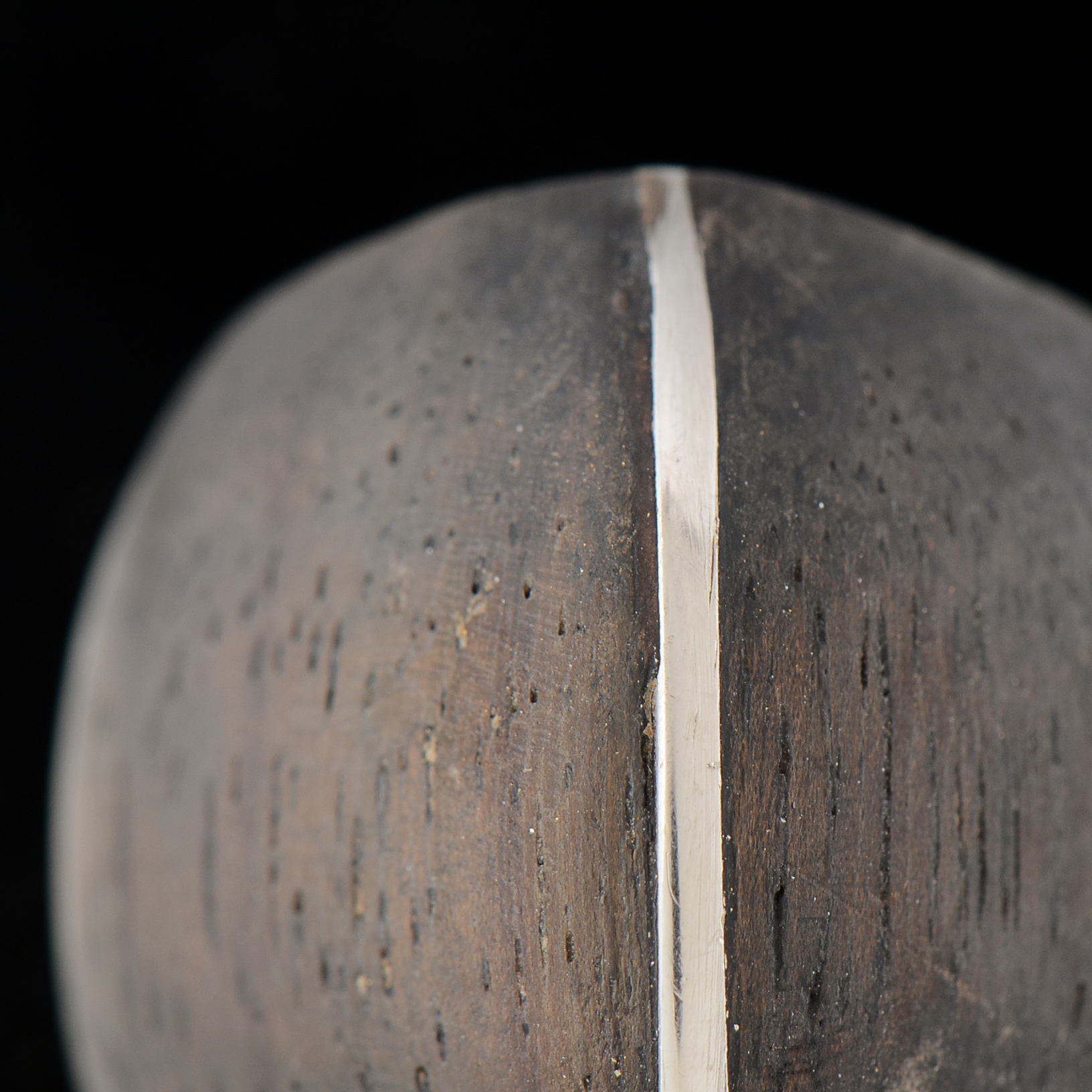 Handmade Wooden Ring with Silver Inlay