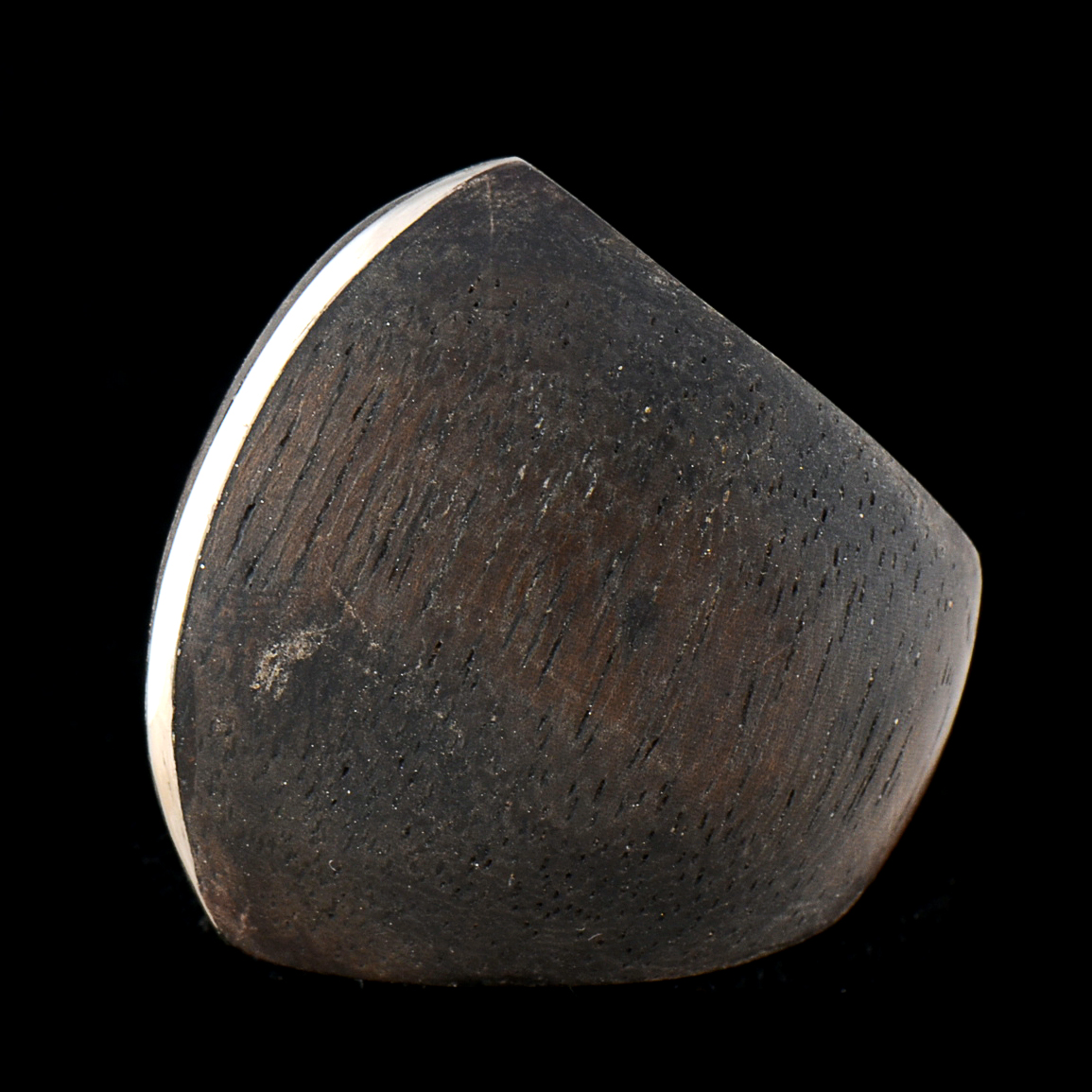 Handmade Wooden Ring with Silver Inlay