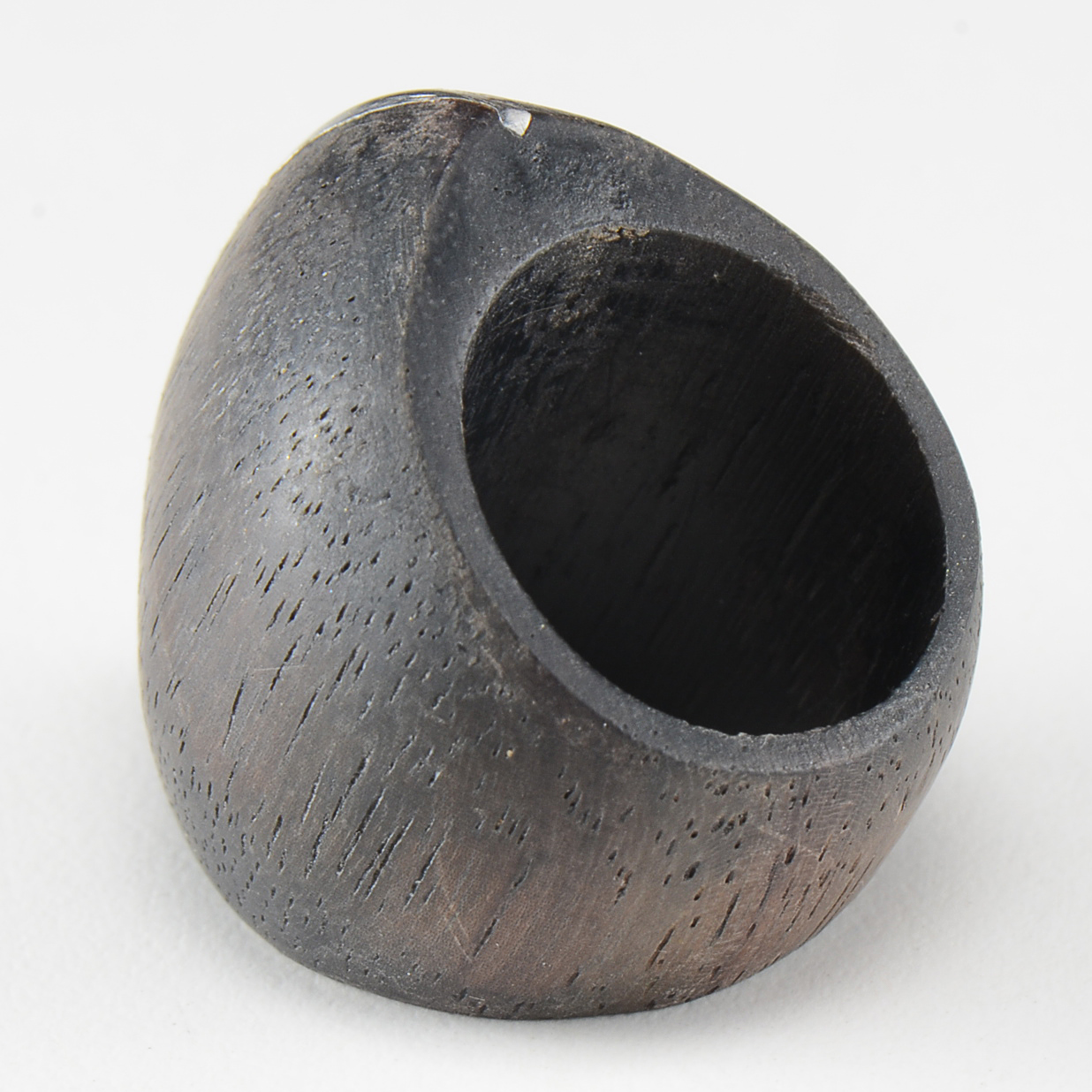 Handmade Wooden Ring with Silver Inlay