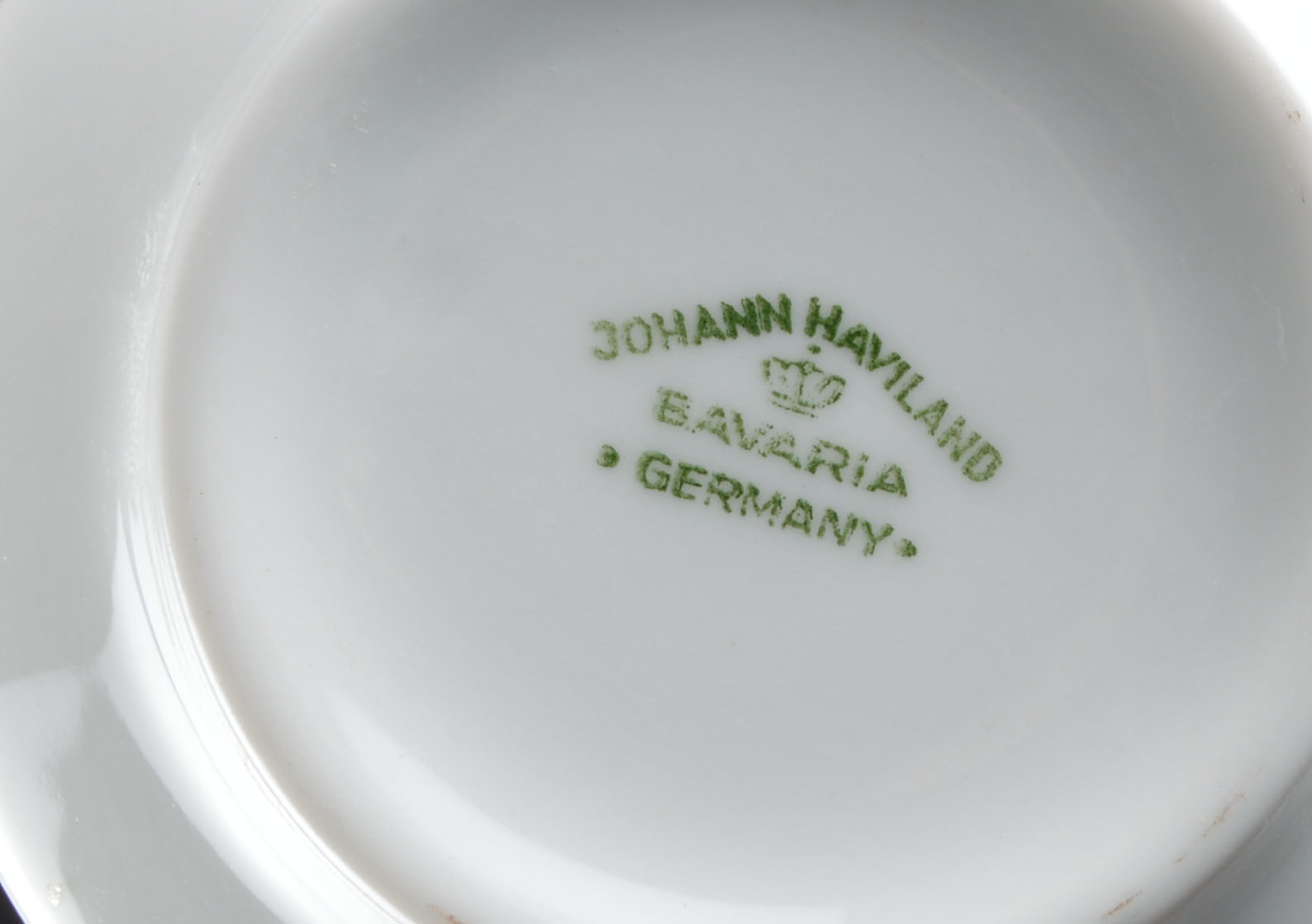 Set of Johann Haviland Floral Silver Trim China