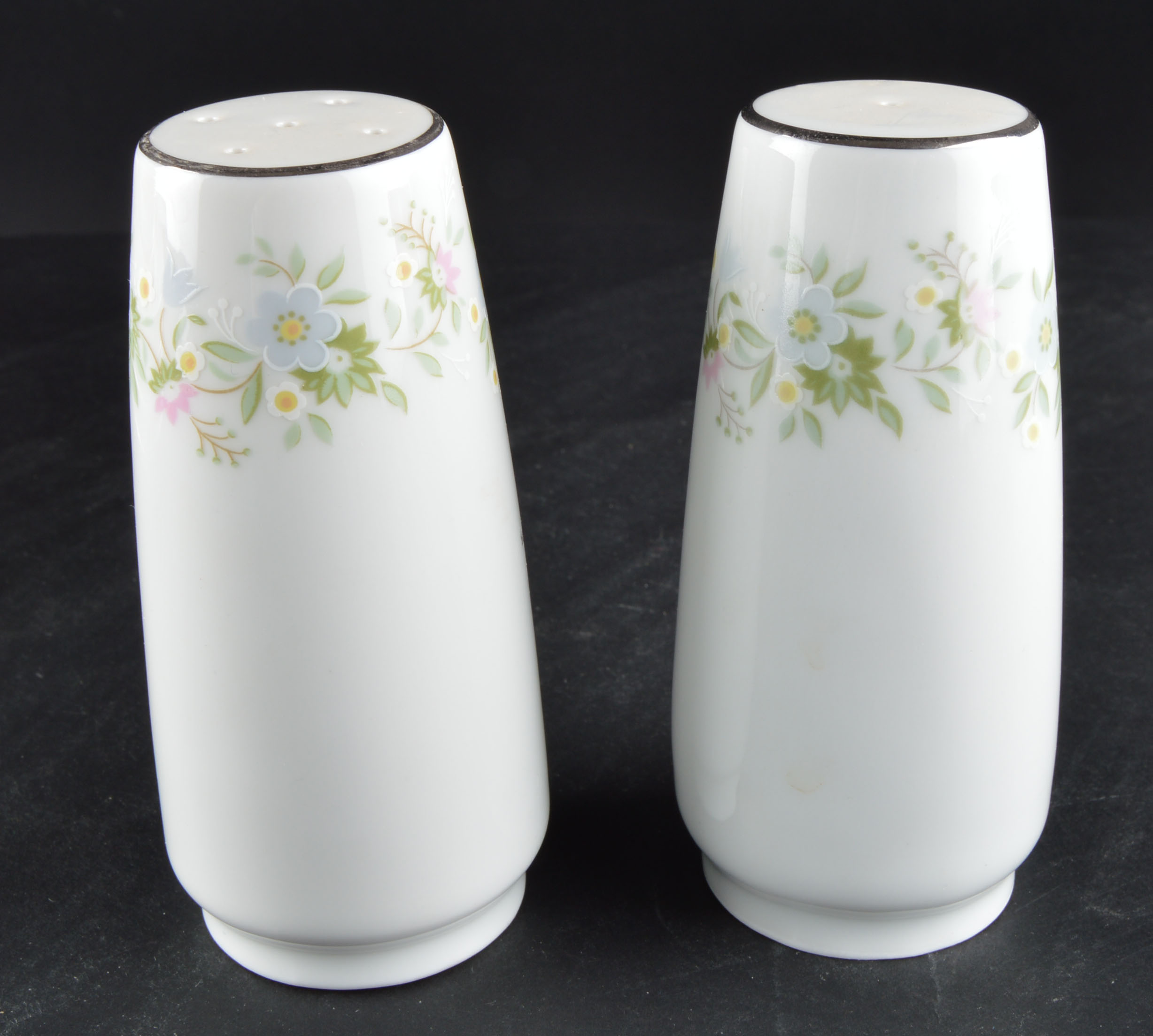 Set of Johann Haviland Floral Silver Trim China