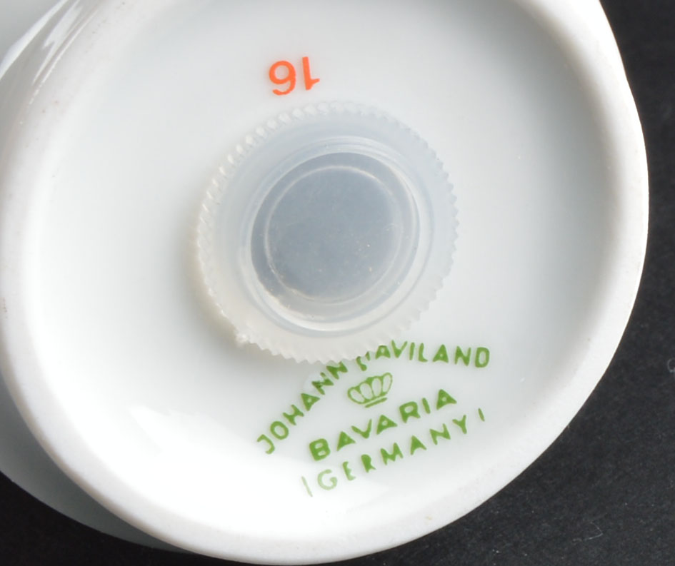 Set of Johann Haviland Floral Silver Trim China