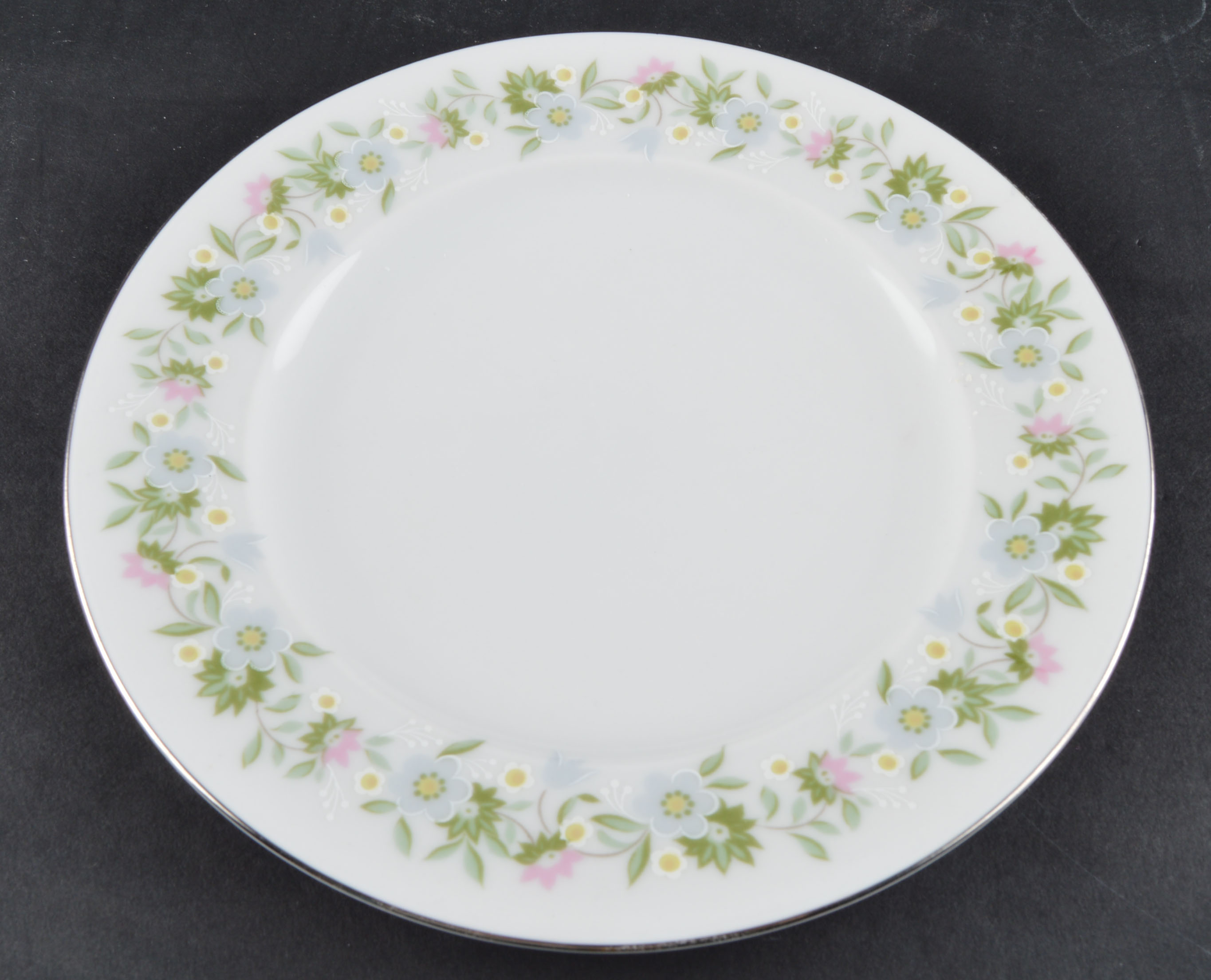 Set of Johann Haviland Floral Silver Trim China