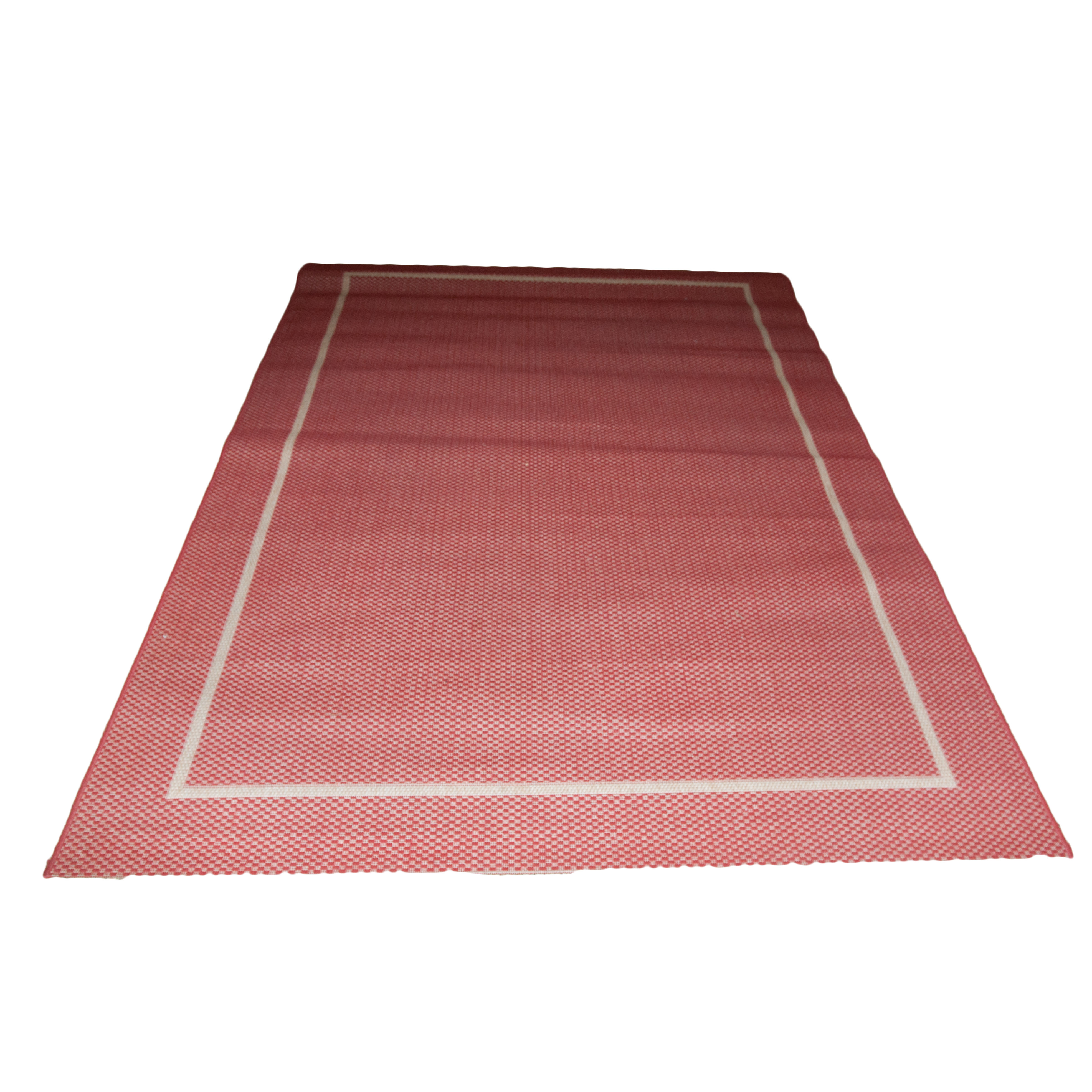 Contemporary Red Woven Indoor/Outdoor Area Rug