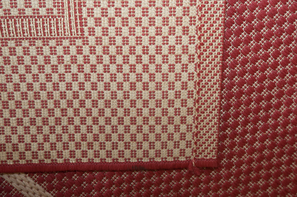 Contemporary Red Woven Indoor/Outdoor Area Rug