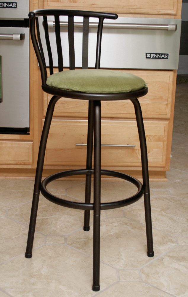 Pair of Cast Metal Contemporary Barstools
