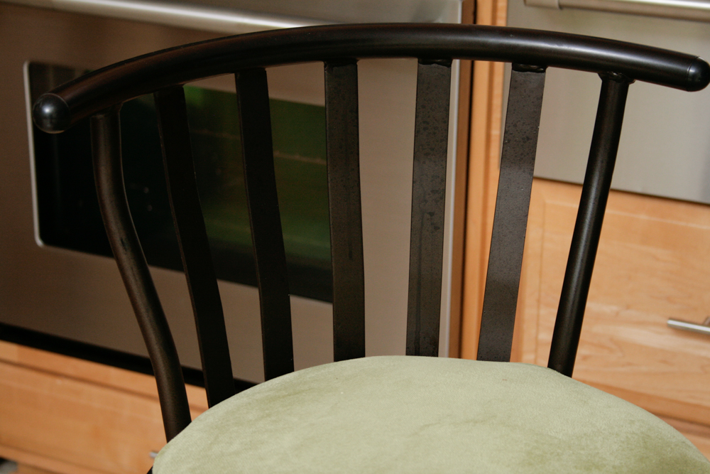 Pair of Cast Metal Contemporary Barstools