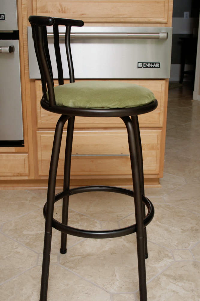 Pair of Cast Metal Contemporary Barstools